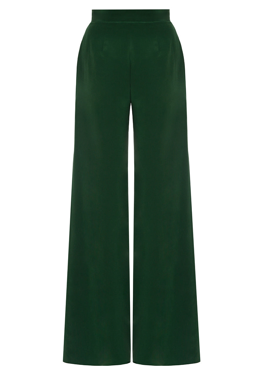 SILK PANTS WITH RIBBON