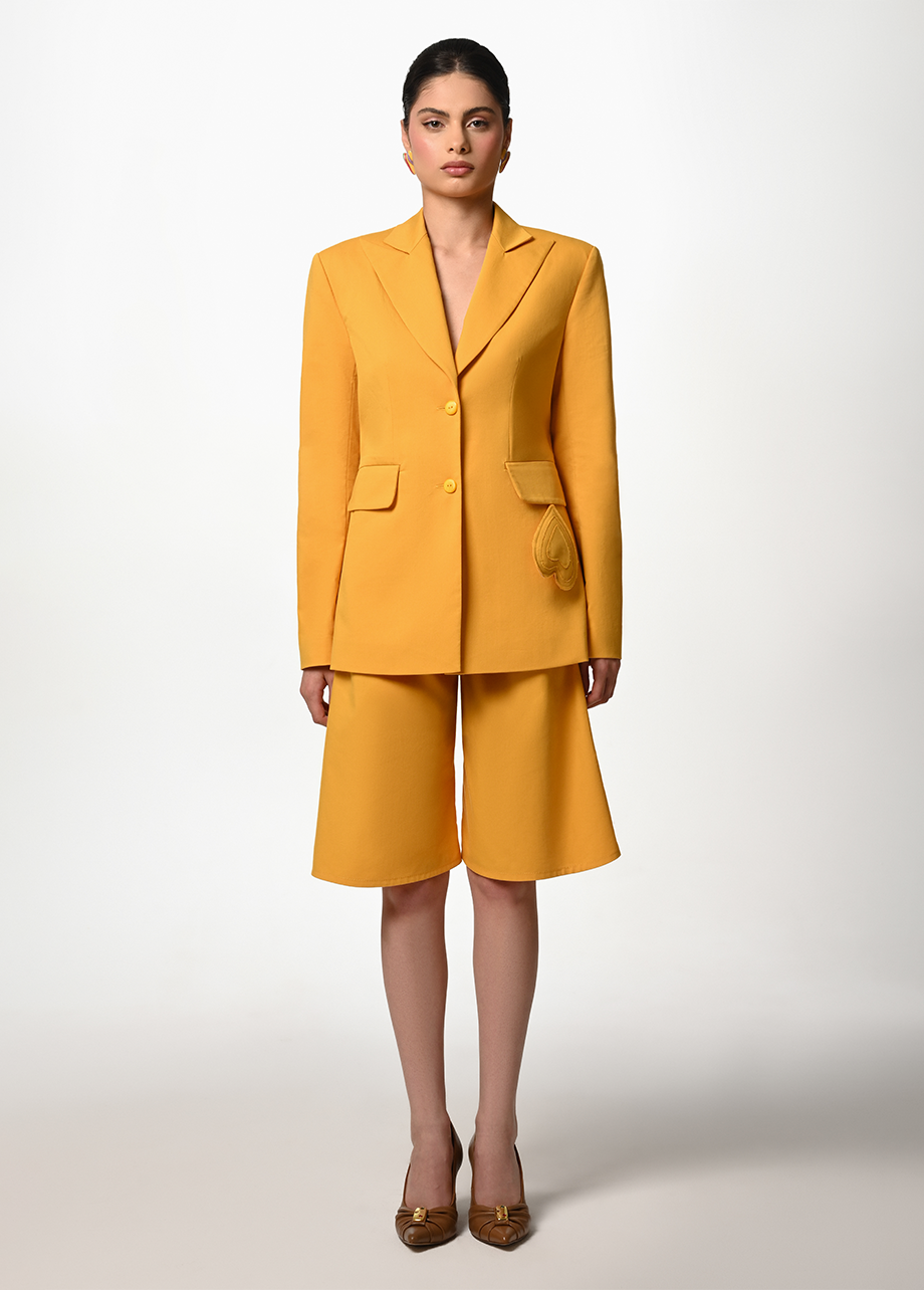 MUSTARD BERMUDA SHORTS