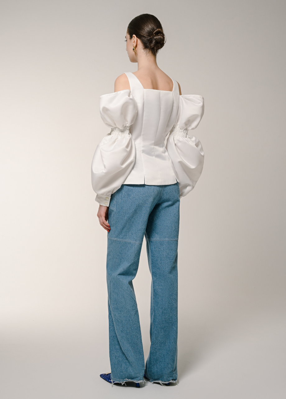 RUFFLE SLEEVES SHIRT