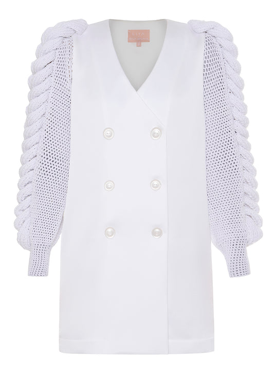 LIYA x MAJA MALNAR KNITTED SLEEVES DRESS