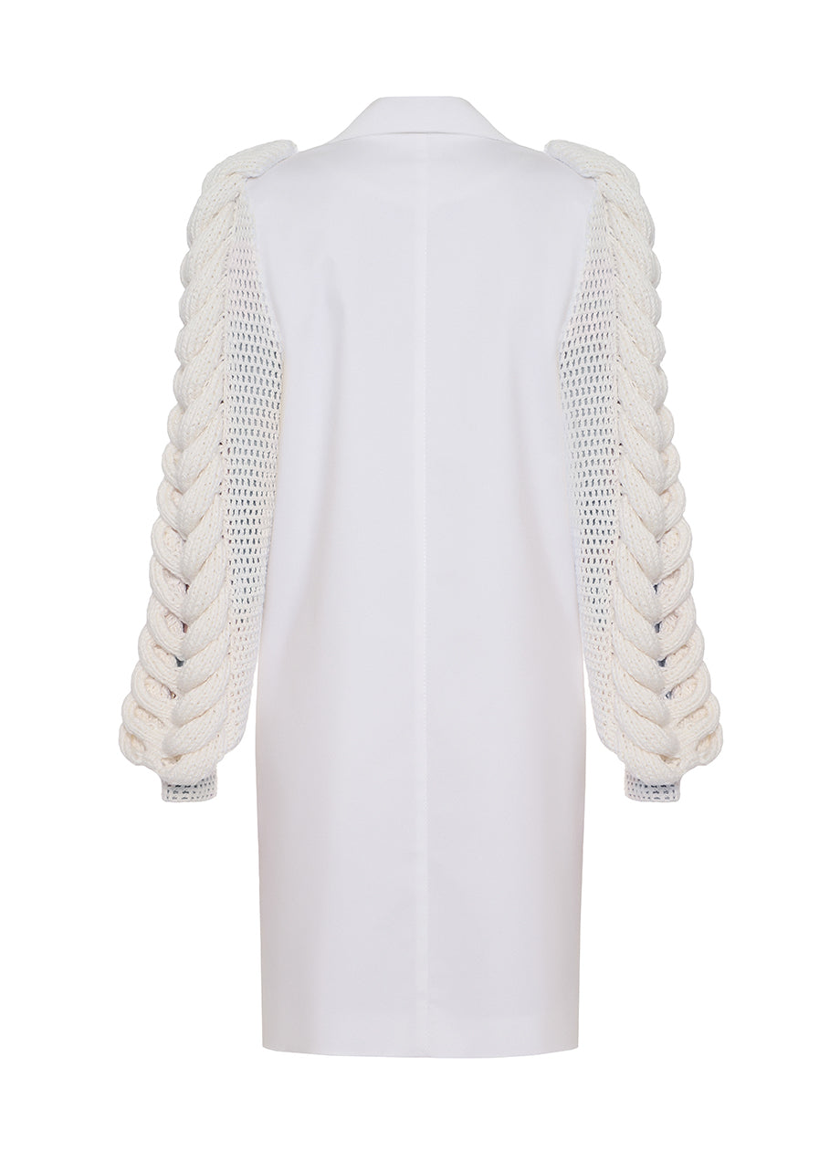 KNITTED SLEEVES BLAZER