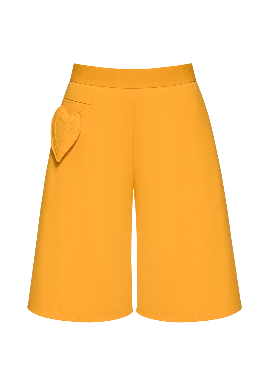 MUSTARD BERMUDA SHORTS