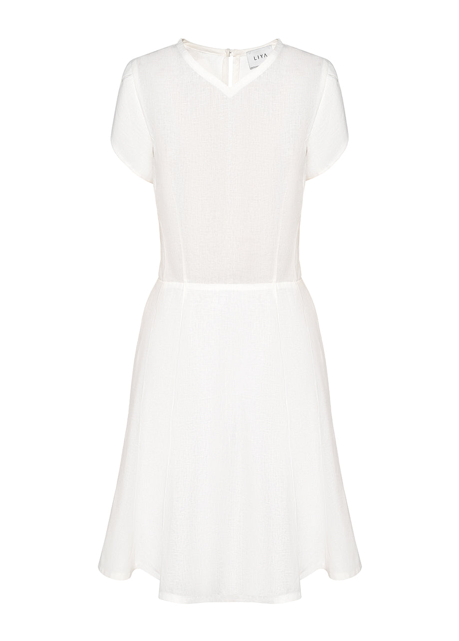 WHITE LINEN DRESS