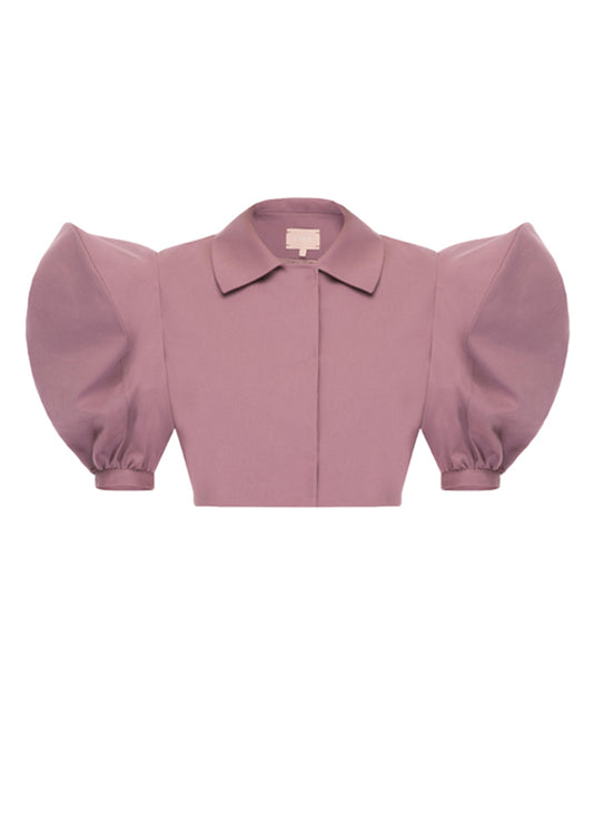 PUFF SLEEVES CROPPED TOP