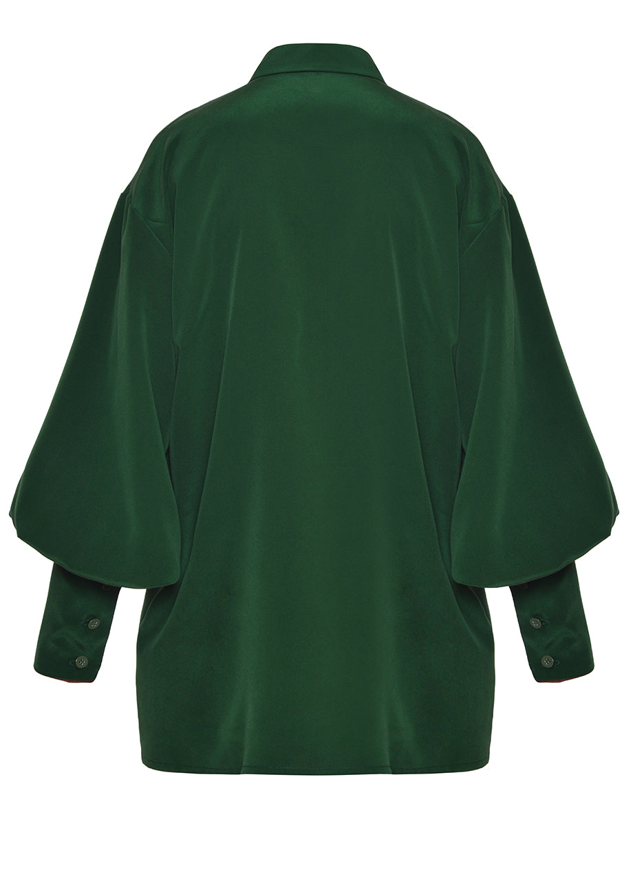 SILK SHIRT WITH BOLD POCKETS