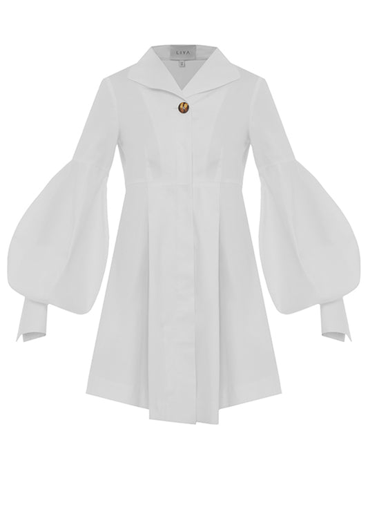 BISHOP SLEEVES SHIRT DRESS