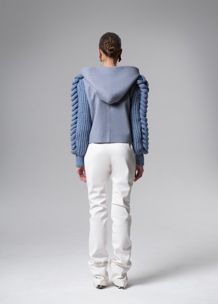 THE LIORA KNIT-SLEEVE JACKET