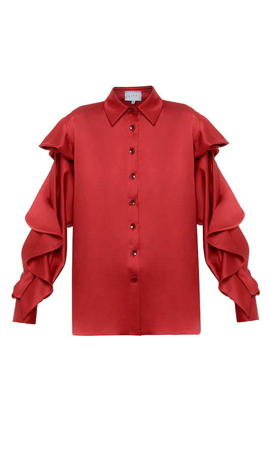 FLOUNCE SLEEVES SHIRT