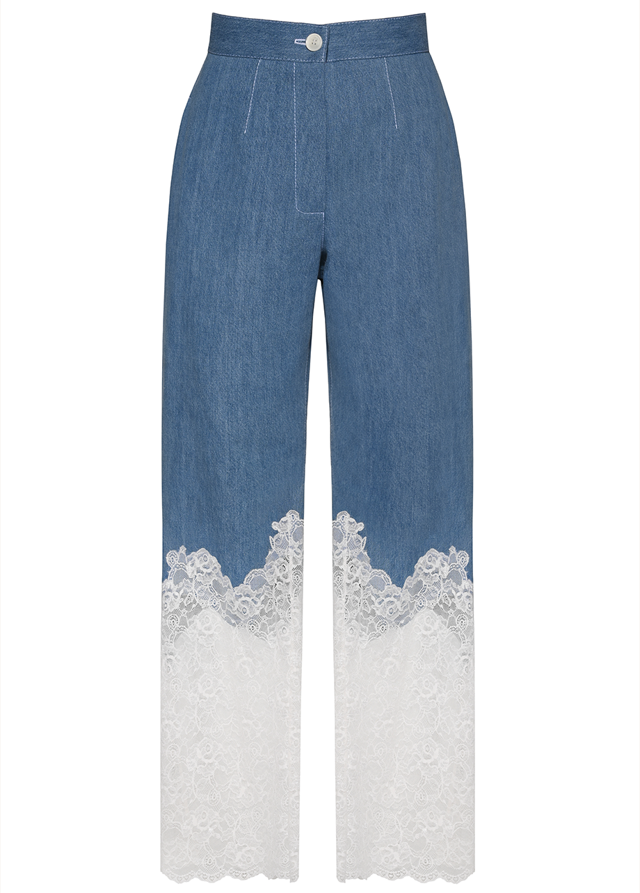 DENIM BLOOM TROUSERS