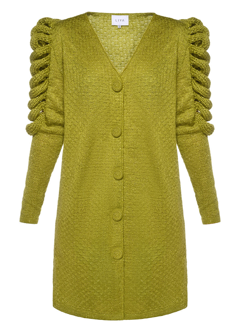GREEN KNITTED JACKET