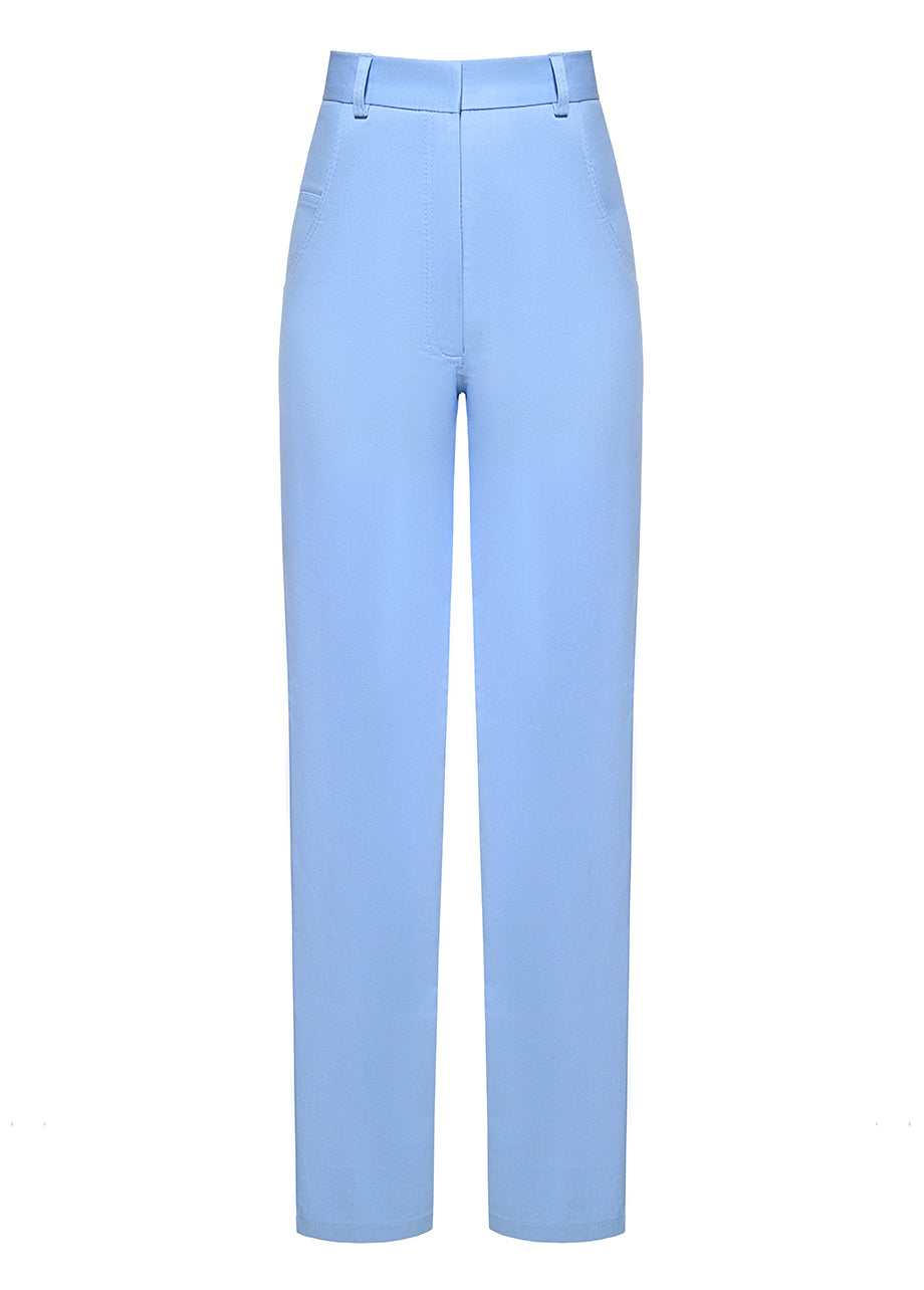 BLUE COTTON PANTS
