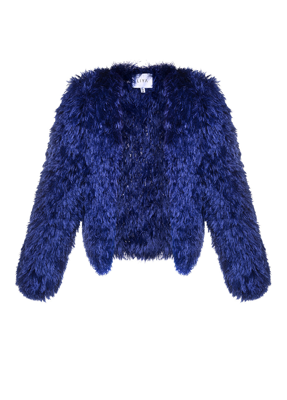 BLUE FUR JACKET