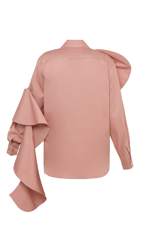 ASYMMETRIC FLOUNCE SHIRT