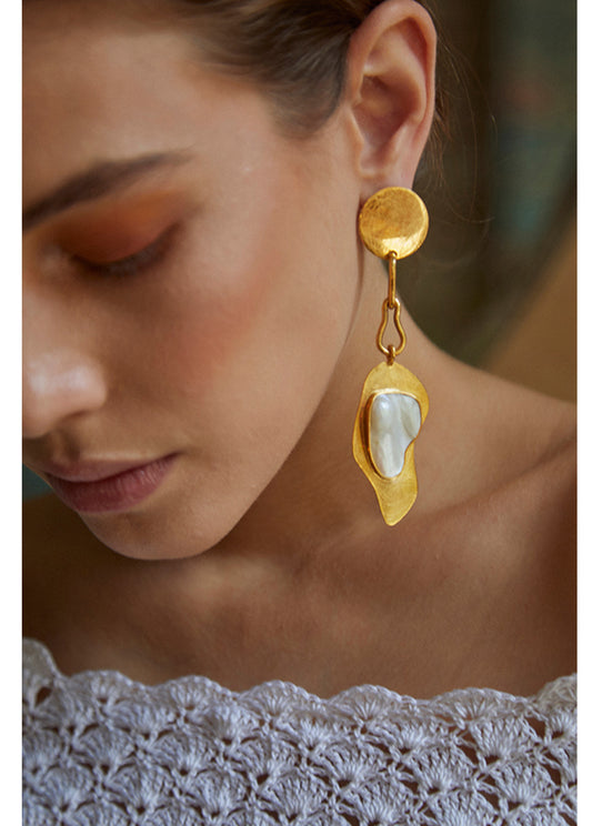 CHAINED PEARLETTE EARRINGS