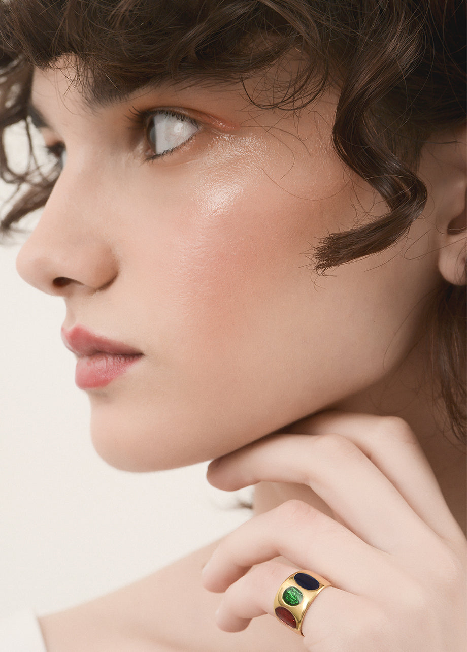 TRICOLOR ENAMEL RING