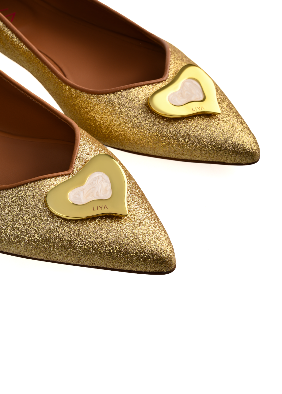 LUCY SPARKLE GOLD BALLERINA