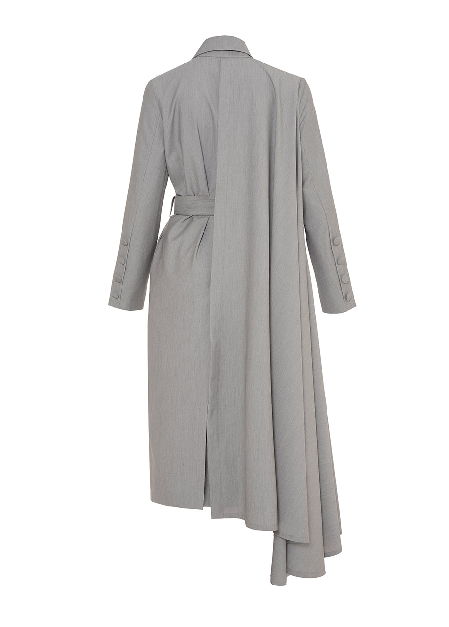 GRAY TRENCH WITH BELT