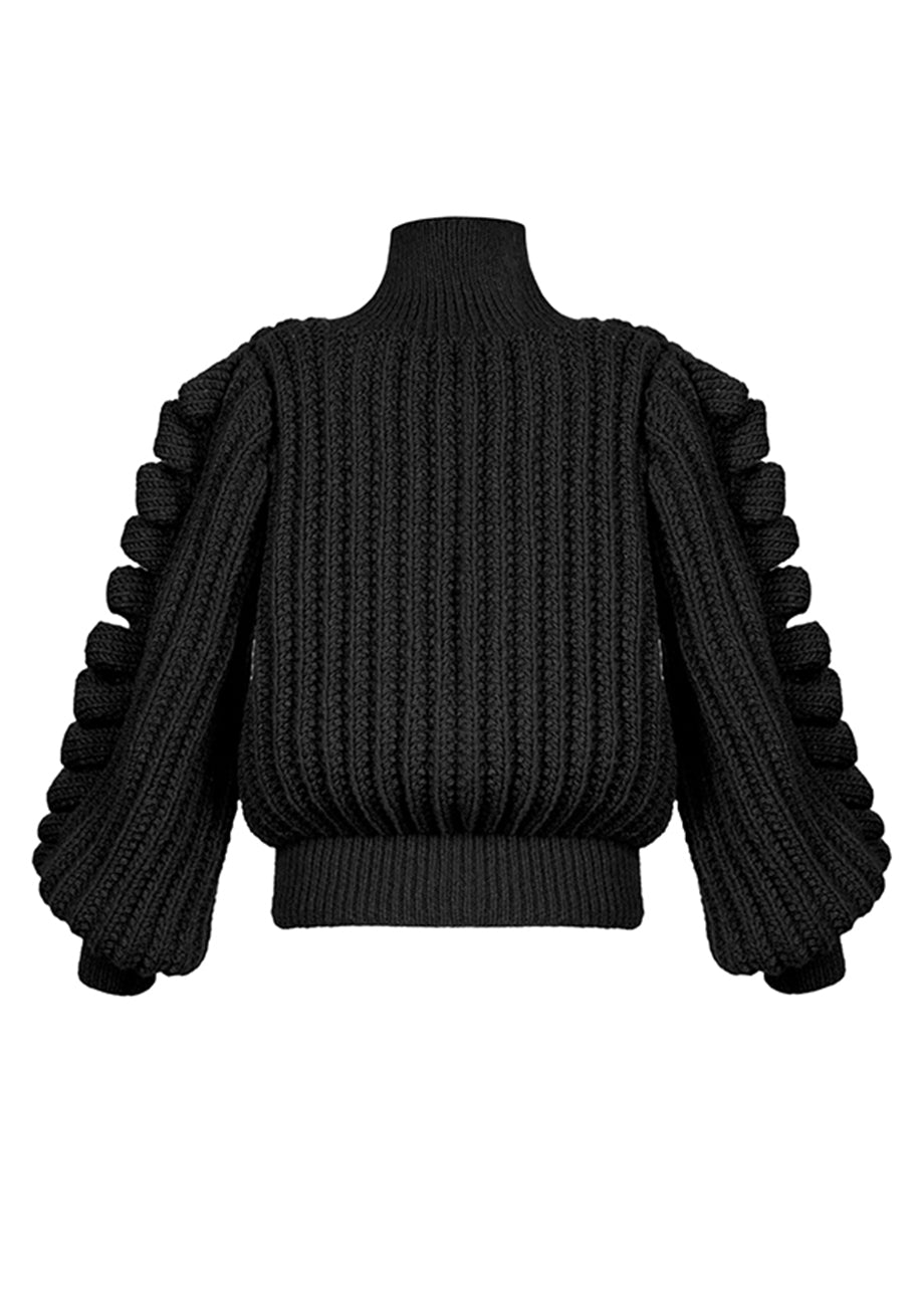 KNITTED BLACK JUMPER