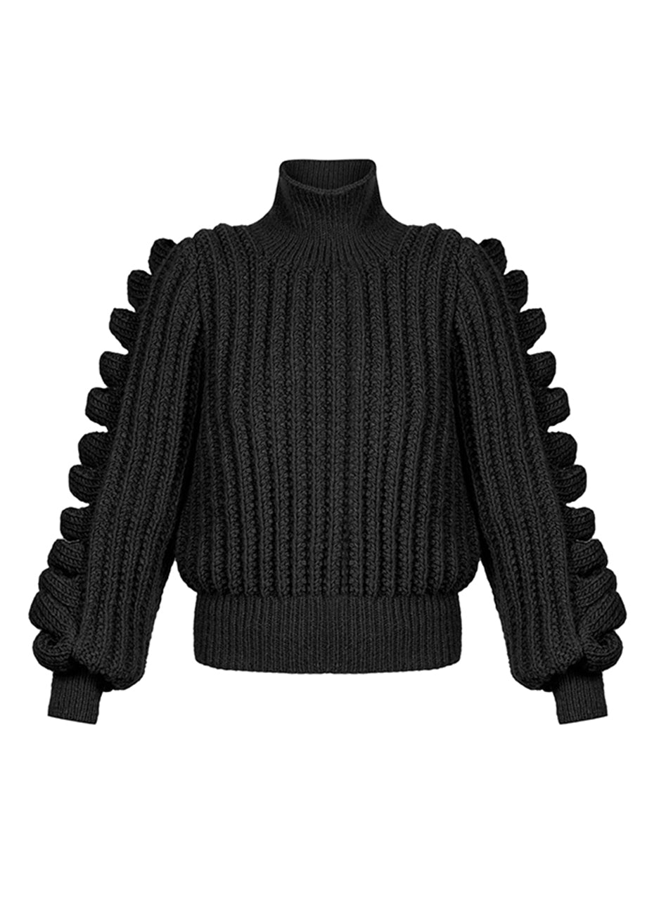 KNITTED BLACK JUMPER