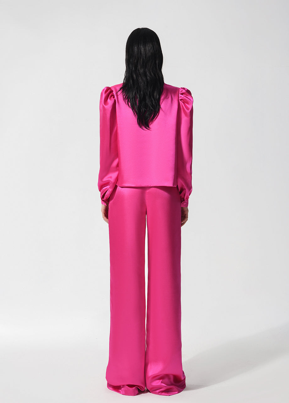 FUCHSIA POP RIBBON TOP