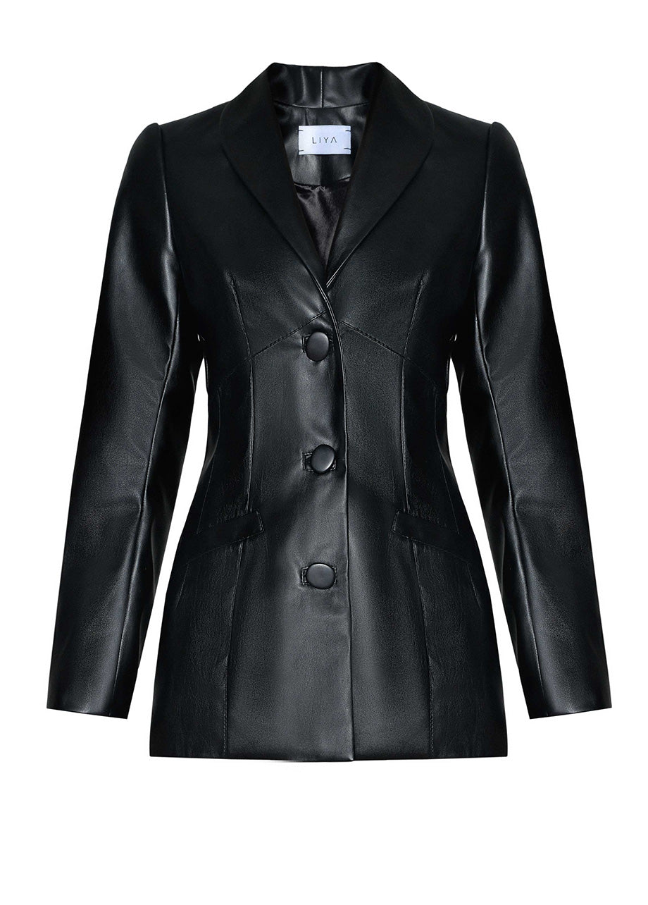 COWBOY VEGAN LEATHER BLAZER