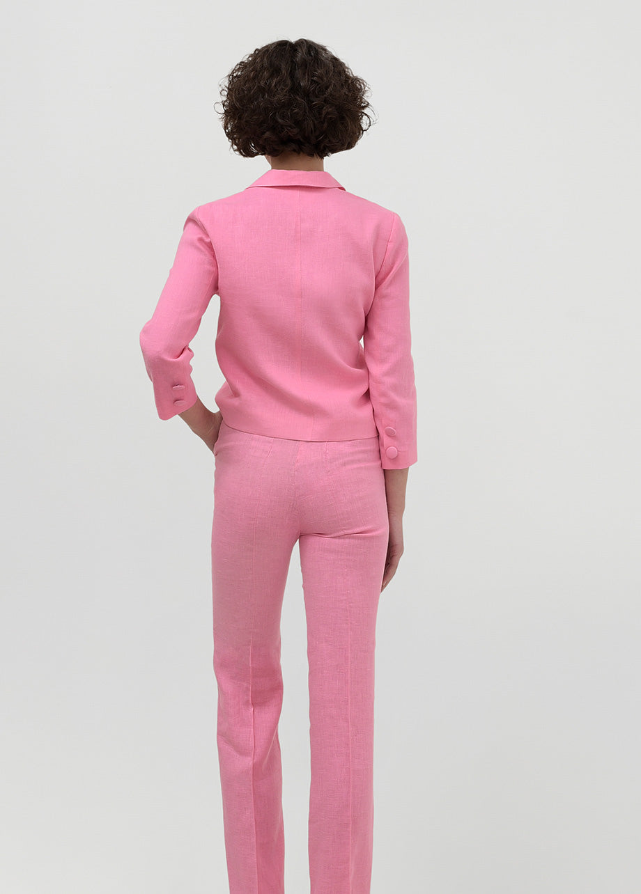 PINK LINEN BLAZER