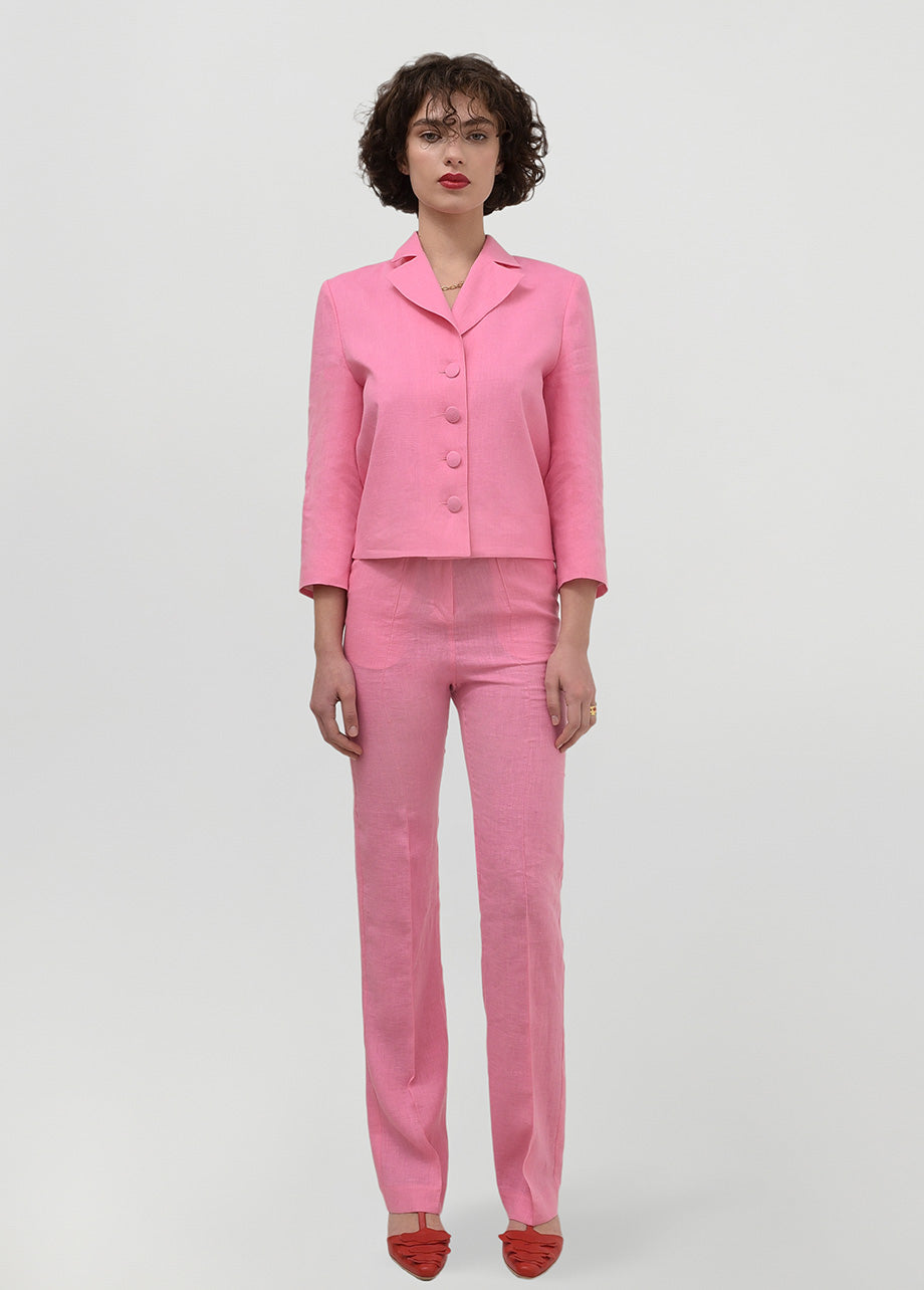 PINK LINEN BLAZER