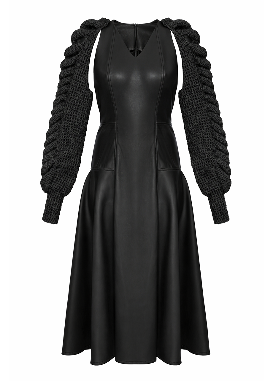 BLACK STATEMENT DRESS