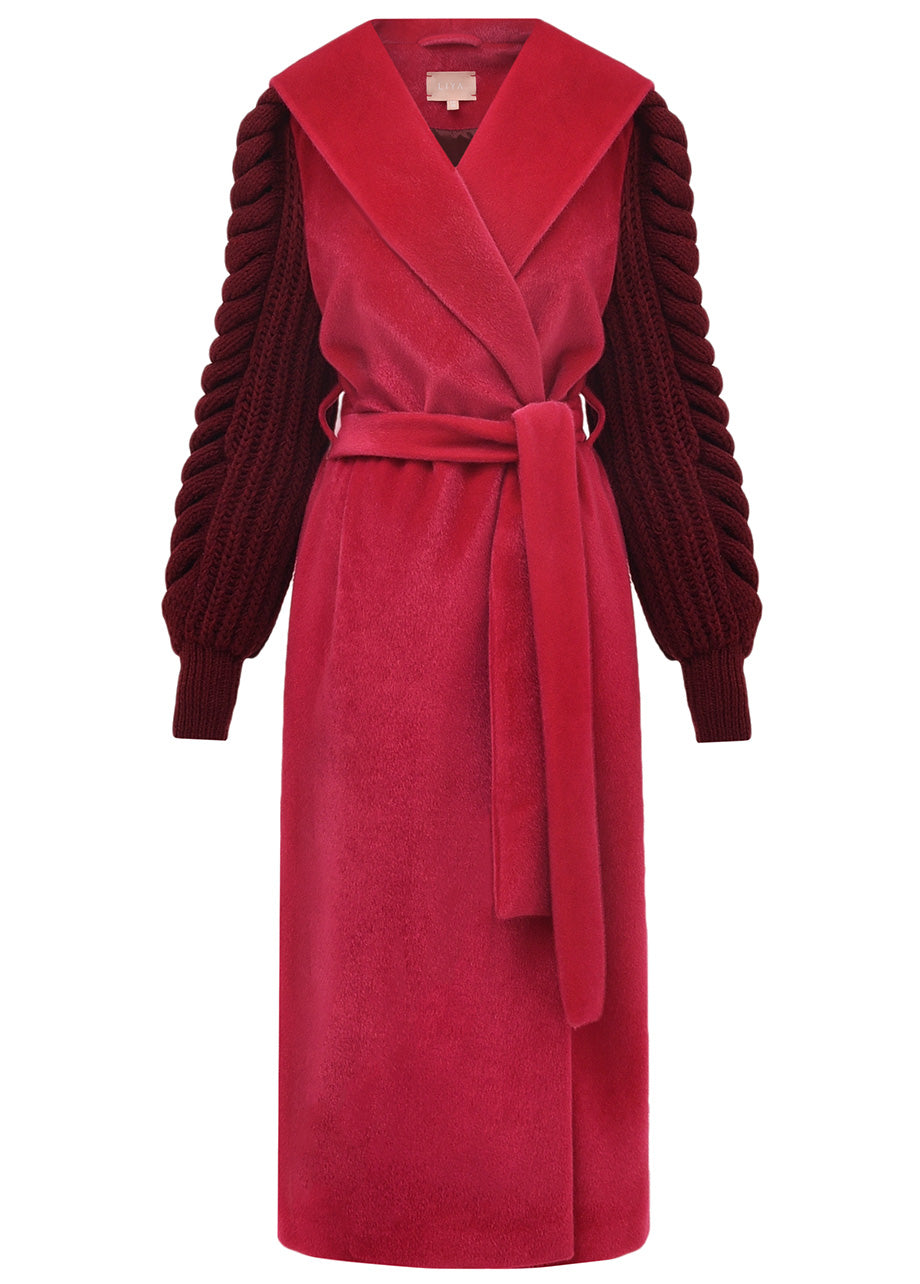 ROSEATE BRAIDED SLEEVES COAT