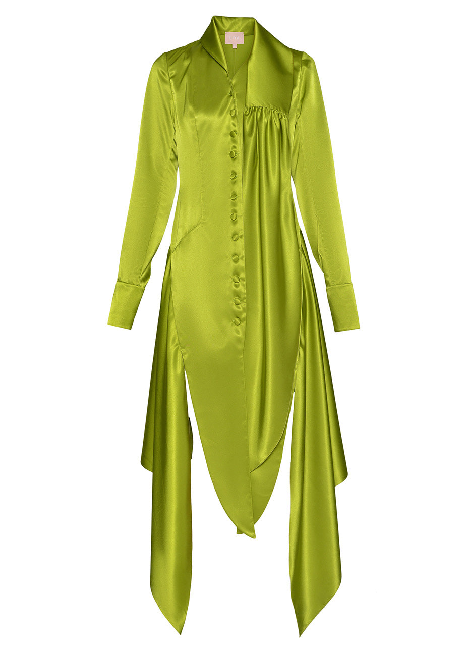 DRESS WITH ATTACHED SCARF