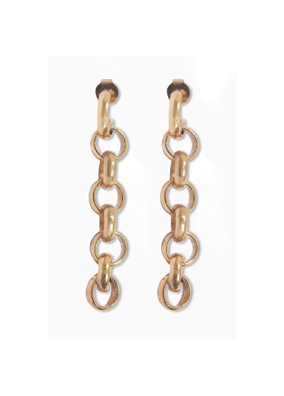 CIRCLE CHAIN EARRINGS