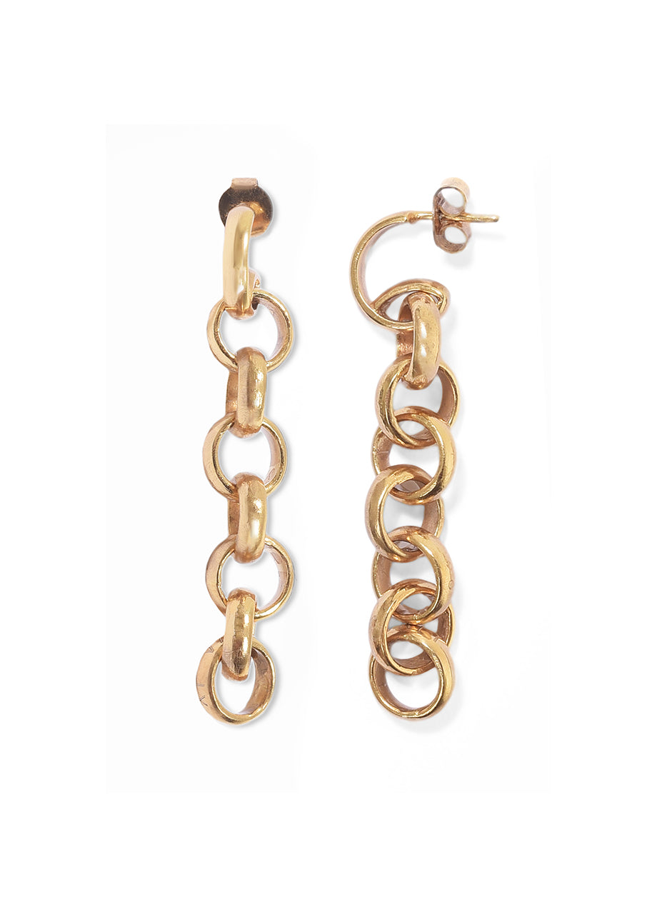 CIRCLE CHAIN EARRINGS