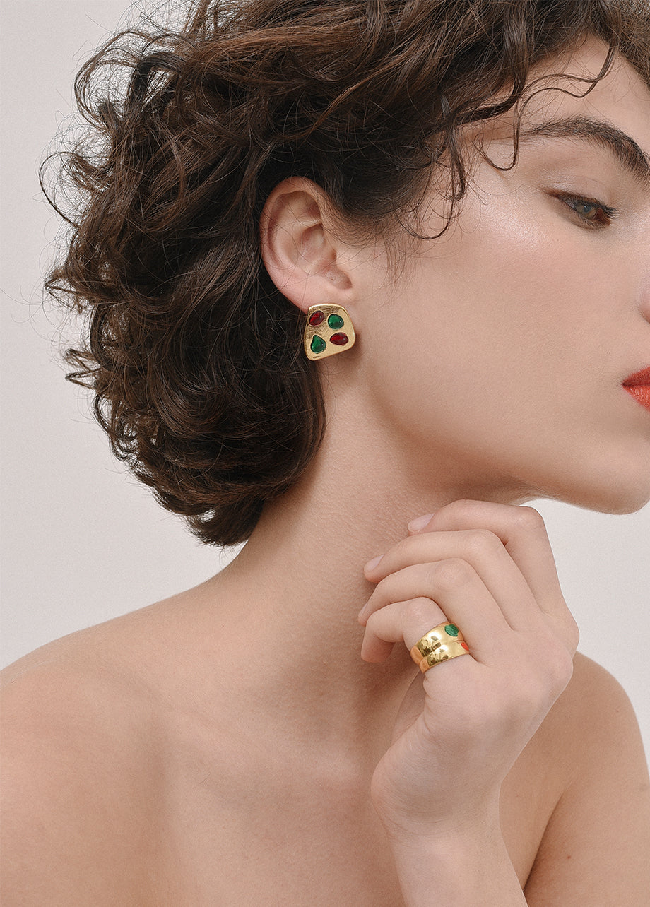 ENAMEL PEBBLES EARRINGS