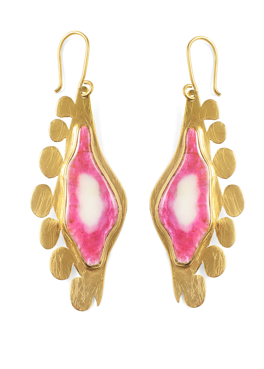 PINK LIZARD EARRINGS