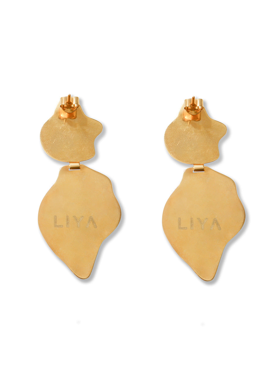 TIGER PEARL DROP EARRINGS