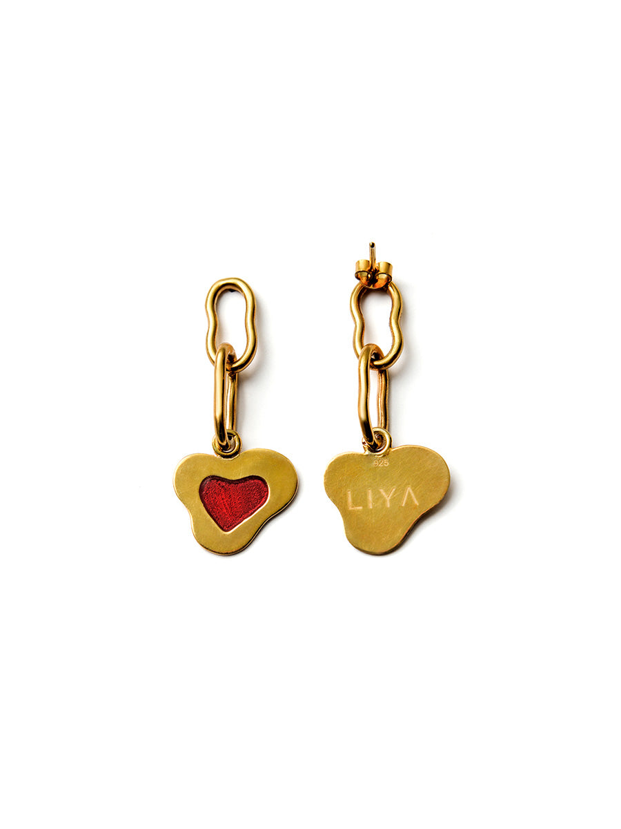 HEART DROP EARRINGS