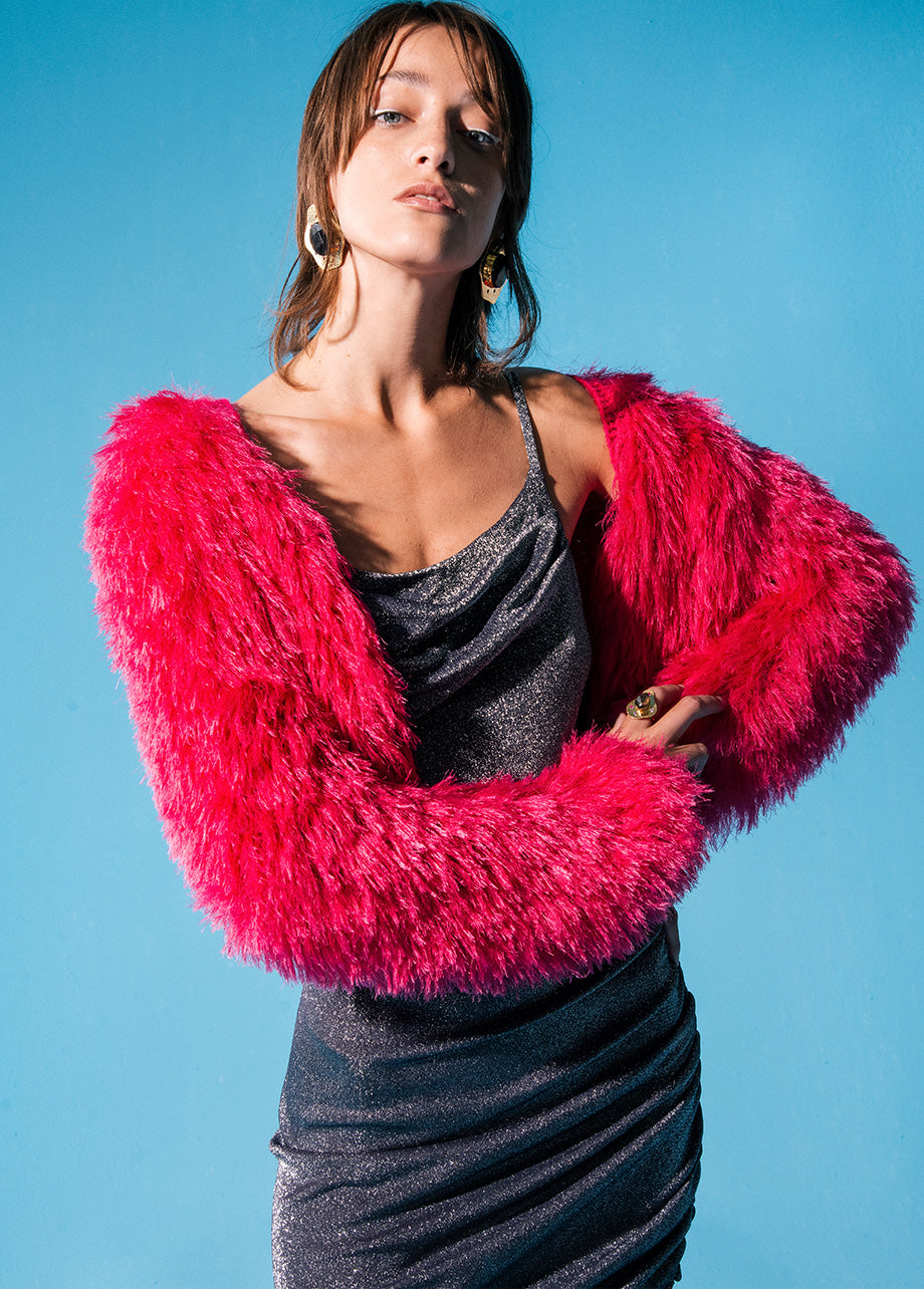 FUCHSIA POP CARDIGAN