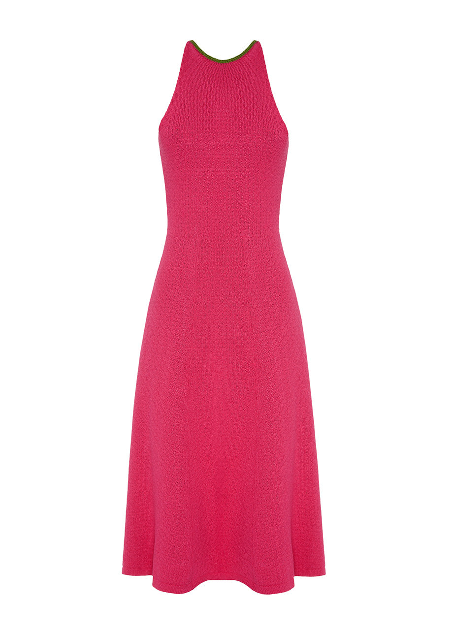 SILHOUETTE FUCHSIA DRESS