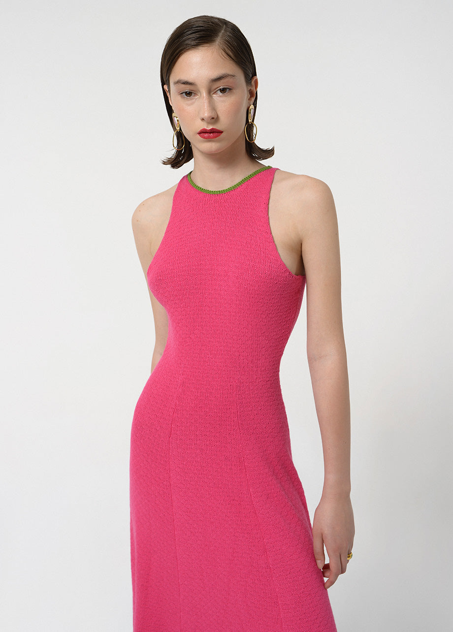 SILHOUETTE FUCHSIA DRESS