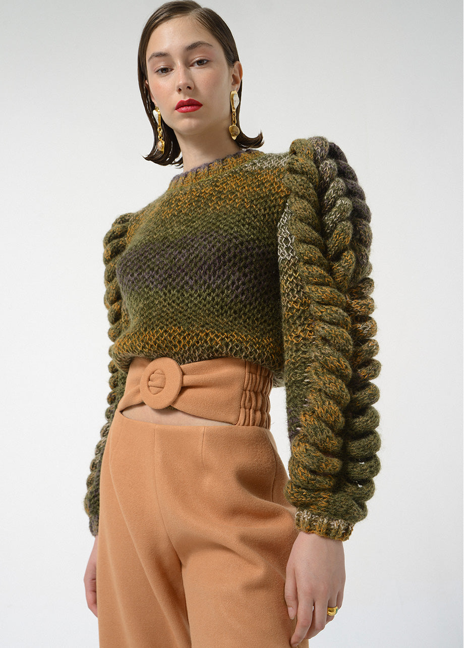 RADIANCE STATEMENT SLEEVES SWEATER