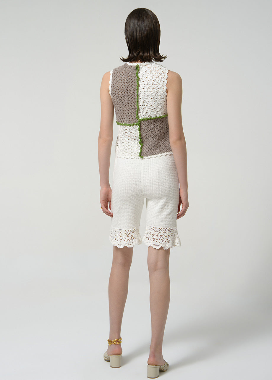 KNITTED PETALS SHORTS