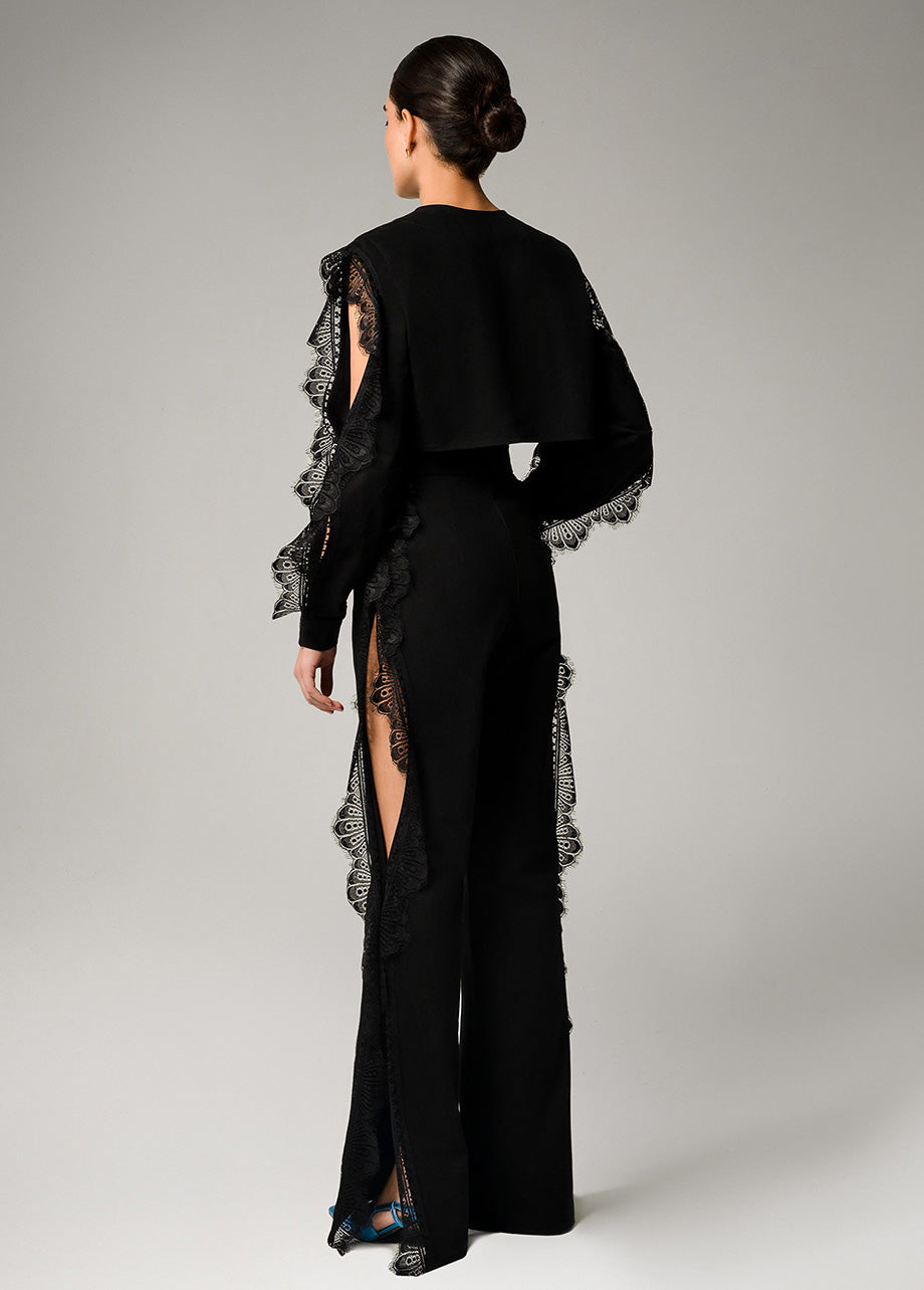 ONYX JACKET WITH RUFFLES