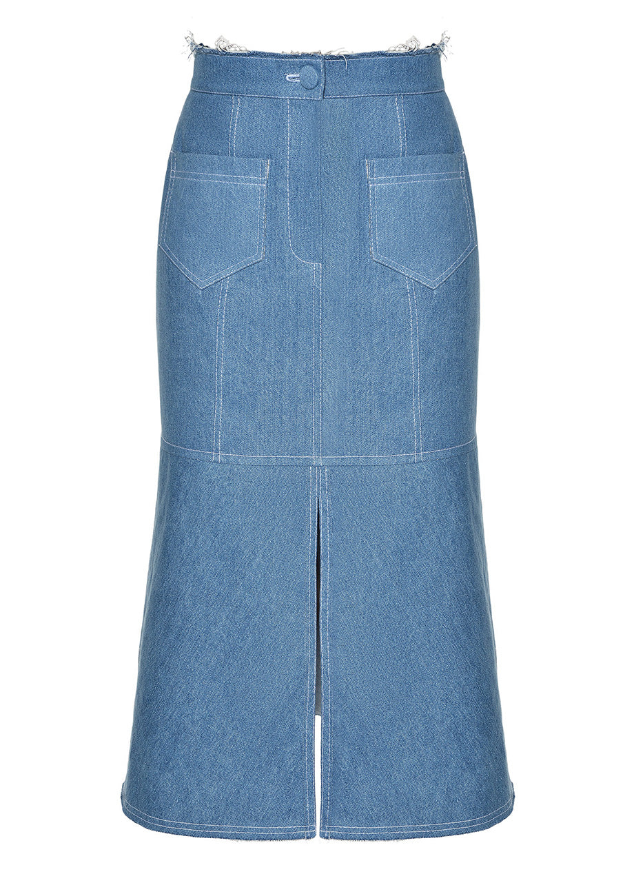 AQUA DENIM SKIRT