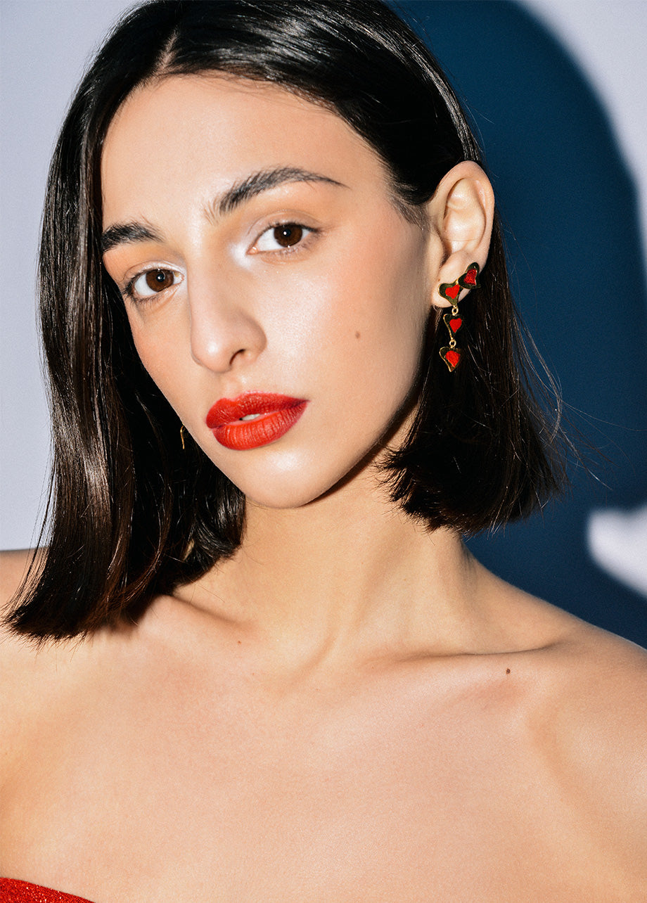 TRIPLE HEART EARRINGS