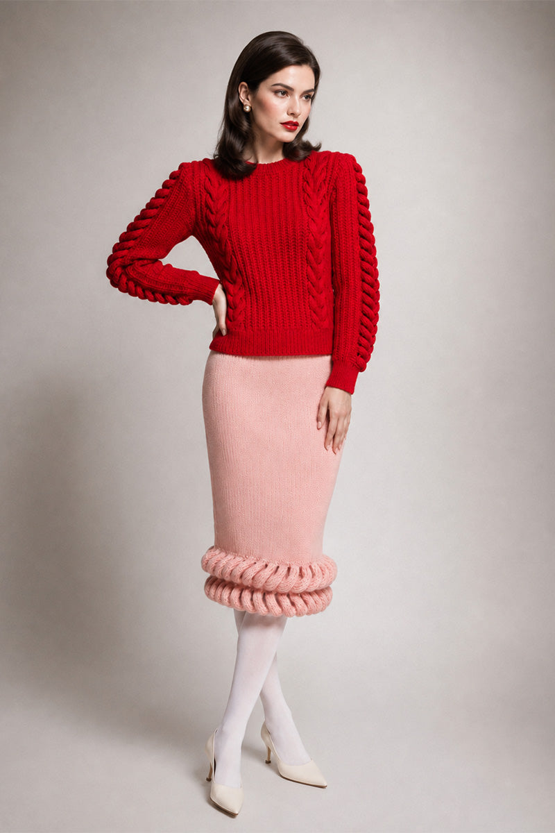 RED HERITAGE SWEATER