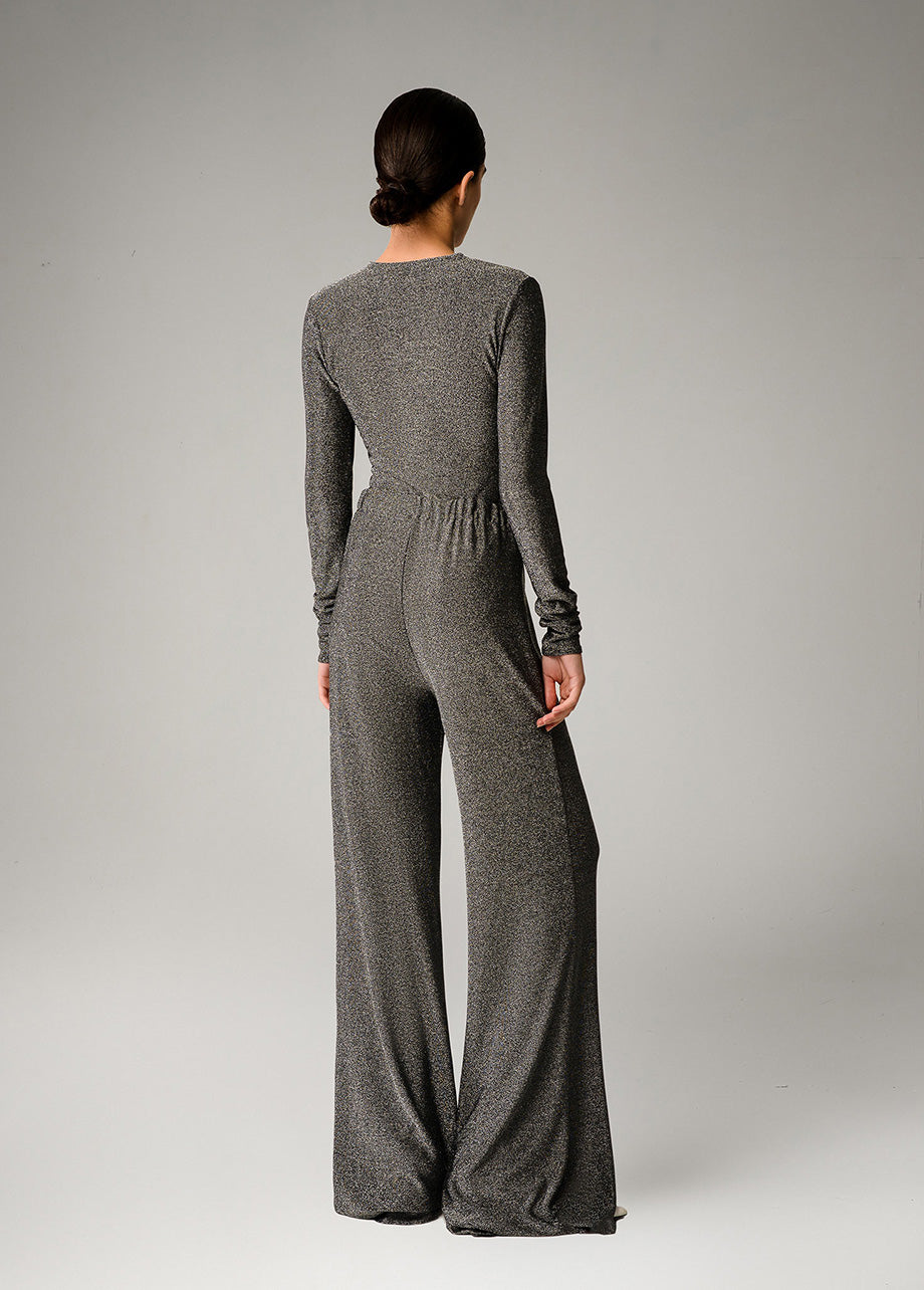 SILVER FLARE PANTS