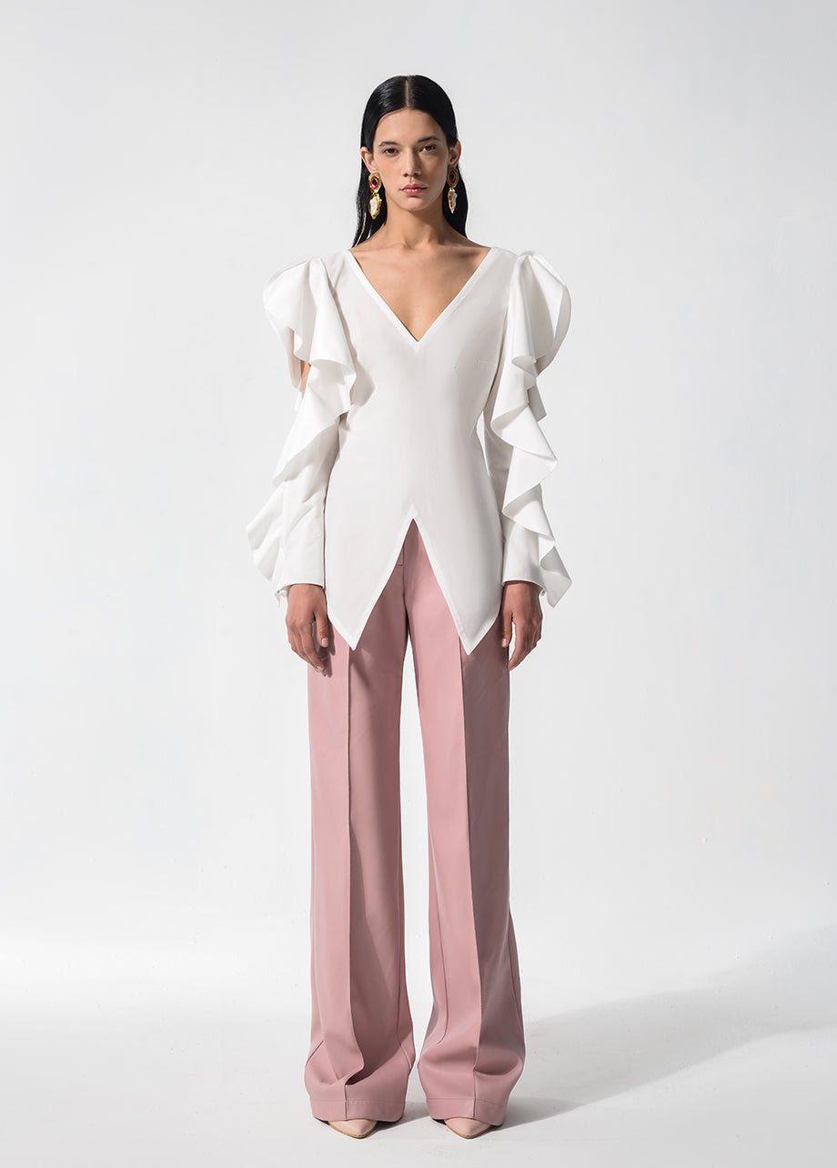 CAMELLIA FLOUNCE SHIRT