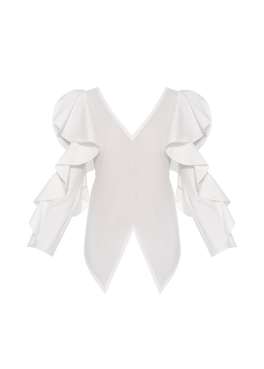 CAMELLIA FLOUNCE SHIRT