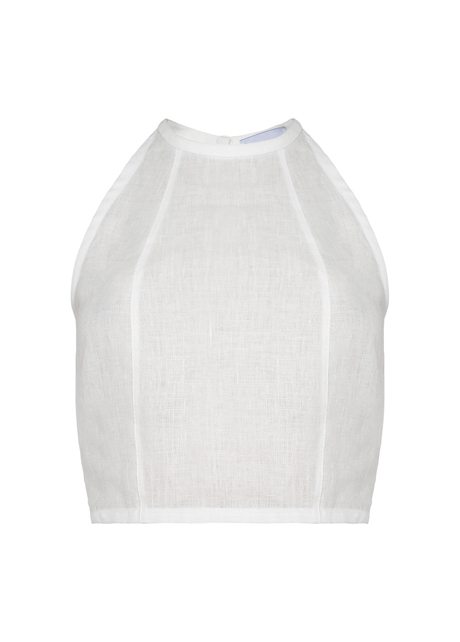 PURE LINEN SLEEVELESS TOP