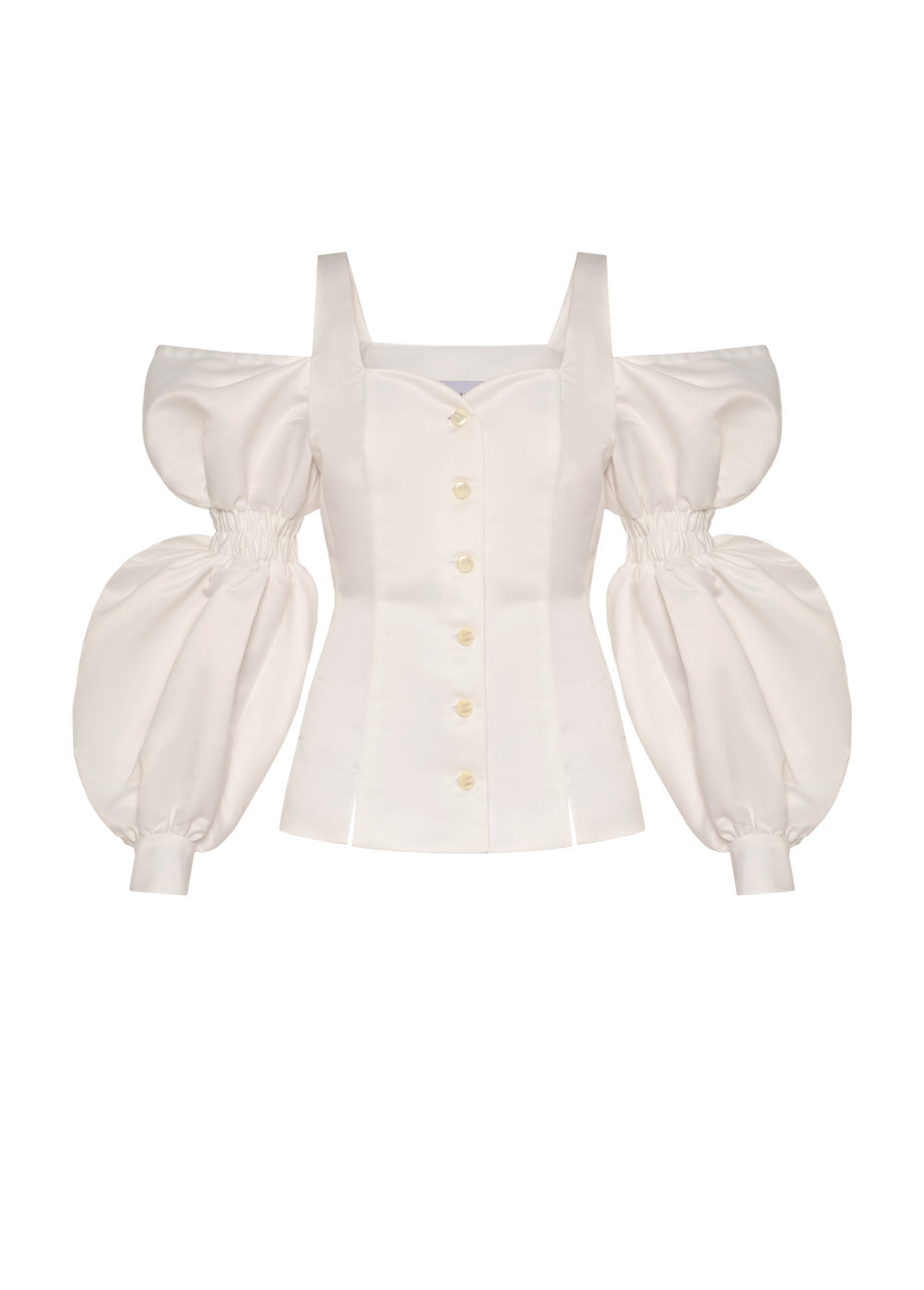 RUFFLE SLEEVES SHIRT